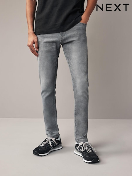 Grey Light Skinny Fit Comfort Stretch Jeans (C34061) | €16