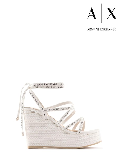 Armani Exchange Strappy Wedge Logo Sandals (C34145) | €79