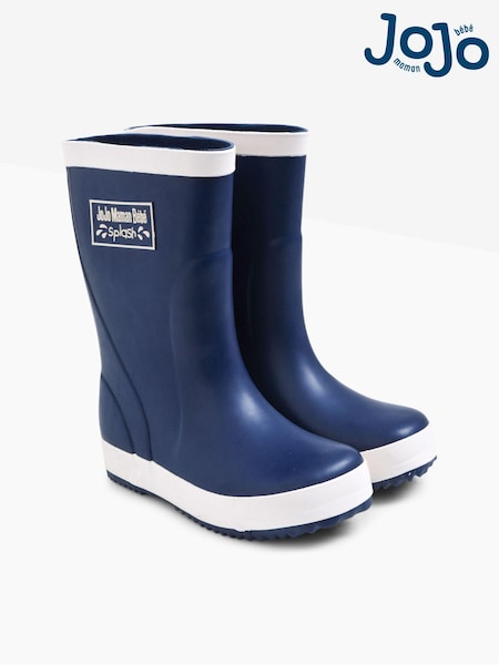 Marineblau/blau - Jojo Maman Bébé Contrast Trim Lined Wellies (C34200) | CHF 31 - 35 CHF