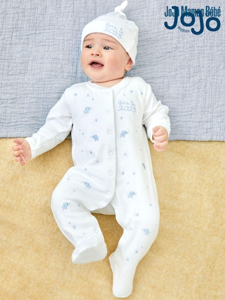 JoJo Maman Bébé Born in 2023 Embroidered Sleepsuit (C34214) | 34 €