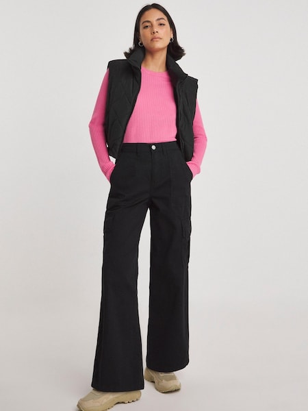 Simply Be Black Short Quilted Gilet (C34303) | €21.50