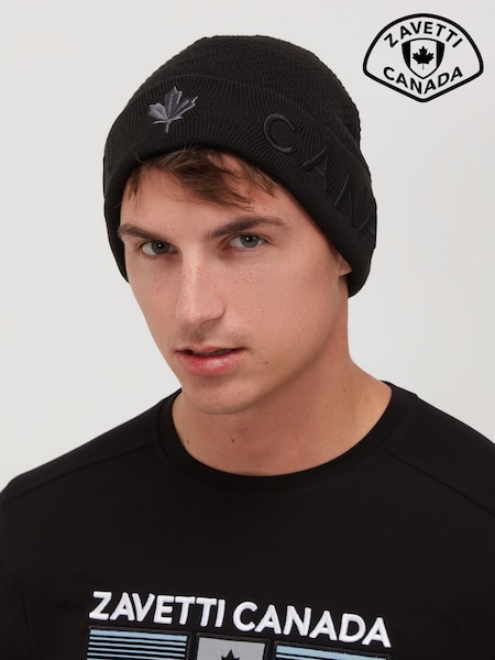 Zavetti Canada Mens Embroidery Favelli Knitted Beanie Hat (C34333) | AED58