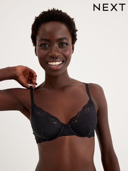 Schwarz - Cotton Blend Bra (C34360) | 8 €