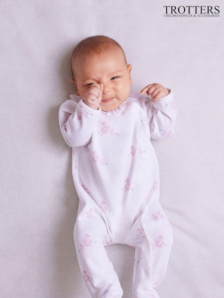 Trotters London Little White Lapinou Bunny Sleepsuit (C34760) | €62