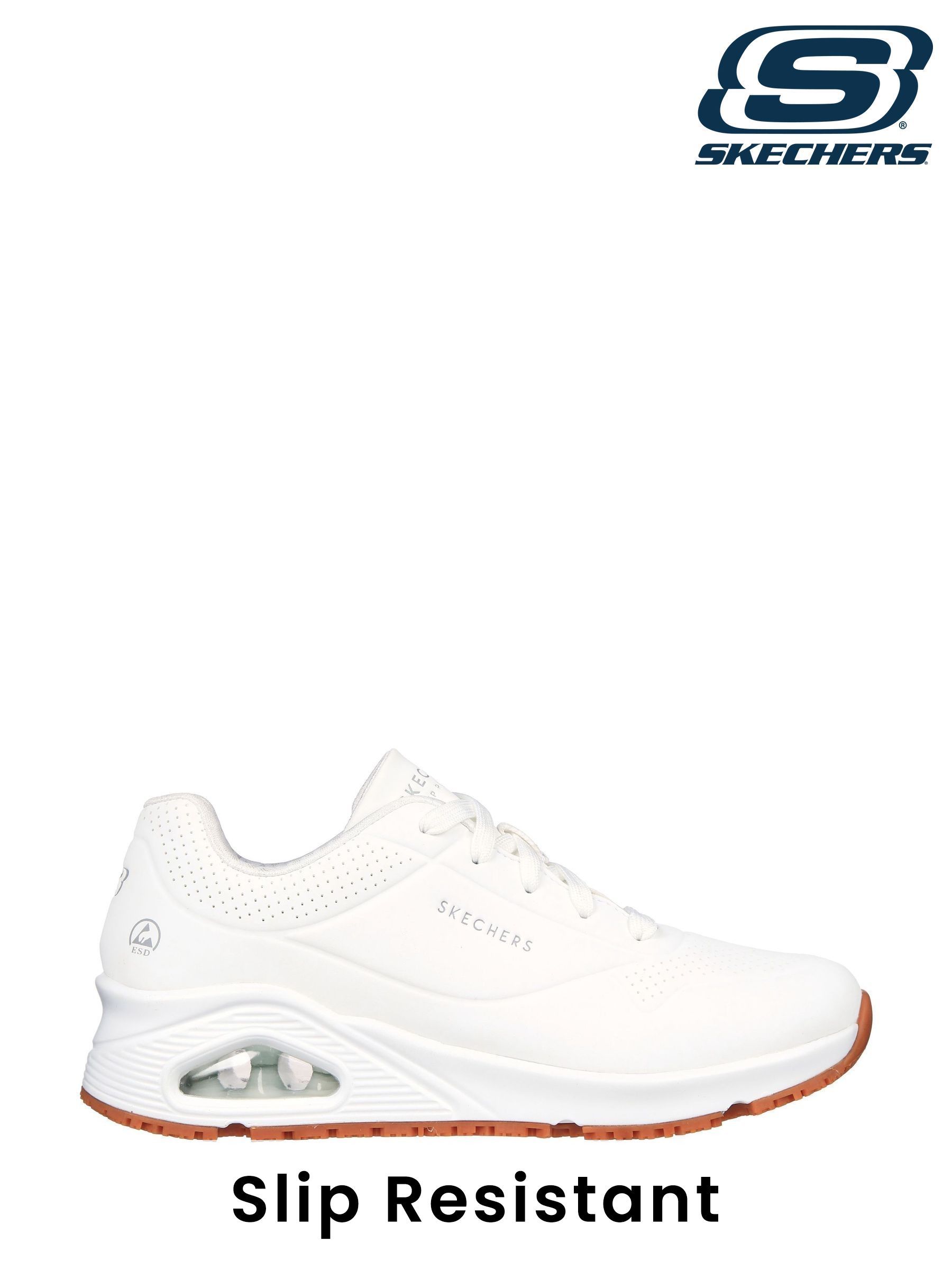 Plain white skechers 2025