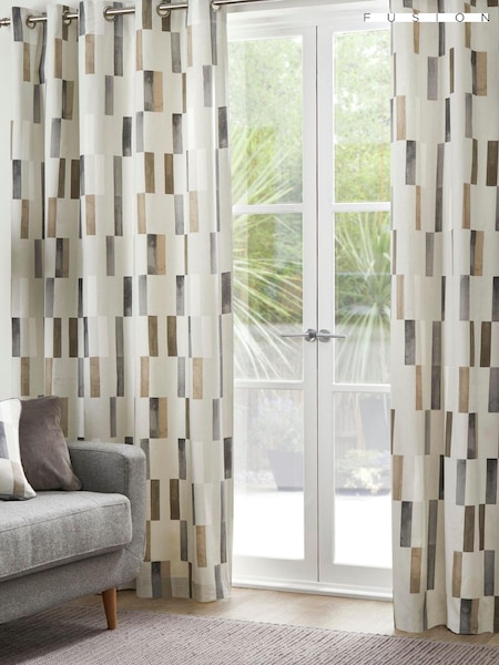 Fusion Natural Oakland Eyelet 100% Cotton Curtains (C35414) | €31 - €93