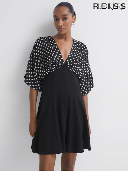 Florere Polka Dot Mini Skater Dress (C35947) | 980 QAR