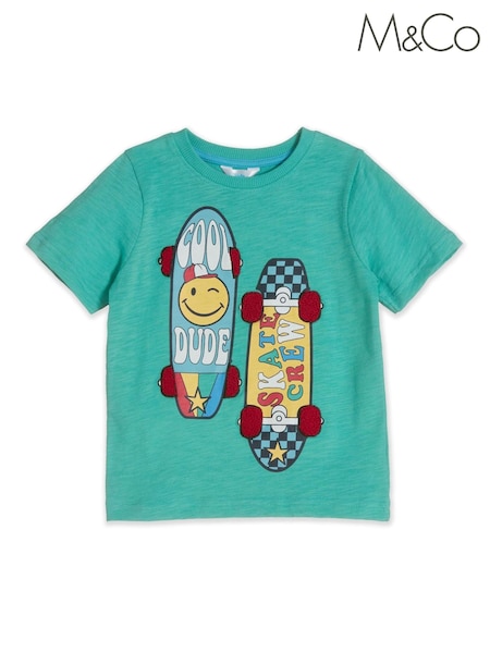 M&Co Green Skateboard T-Shirt (C36126) | €2.50