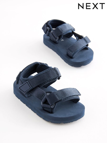 Navy Blue Touch Fastening Adjustable Strap Tape Trekker Sandals (C36373) | € 4