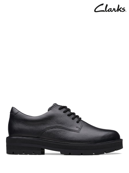 Clarks Black Multi Fit Leather Prague Lace Shoes (C36542) | €35