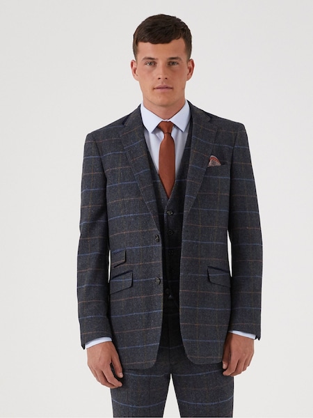 Skopes Grey Tailored Fit Doyle Tweed Wool Blend Suit (C37318) | €83