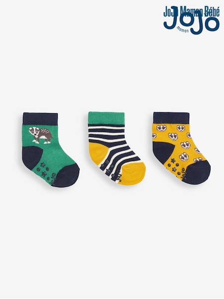 JoJo Maman Bébé Boys' 3-Pack Badger Socks (C37605) | 15 €