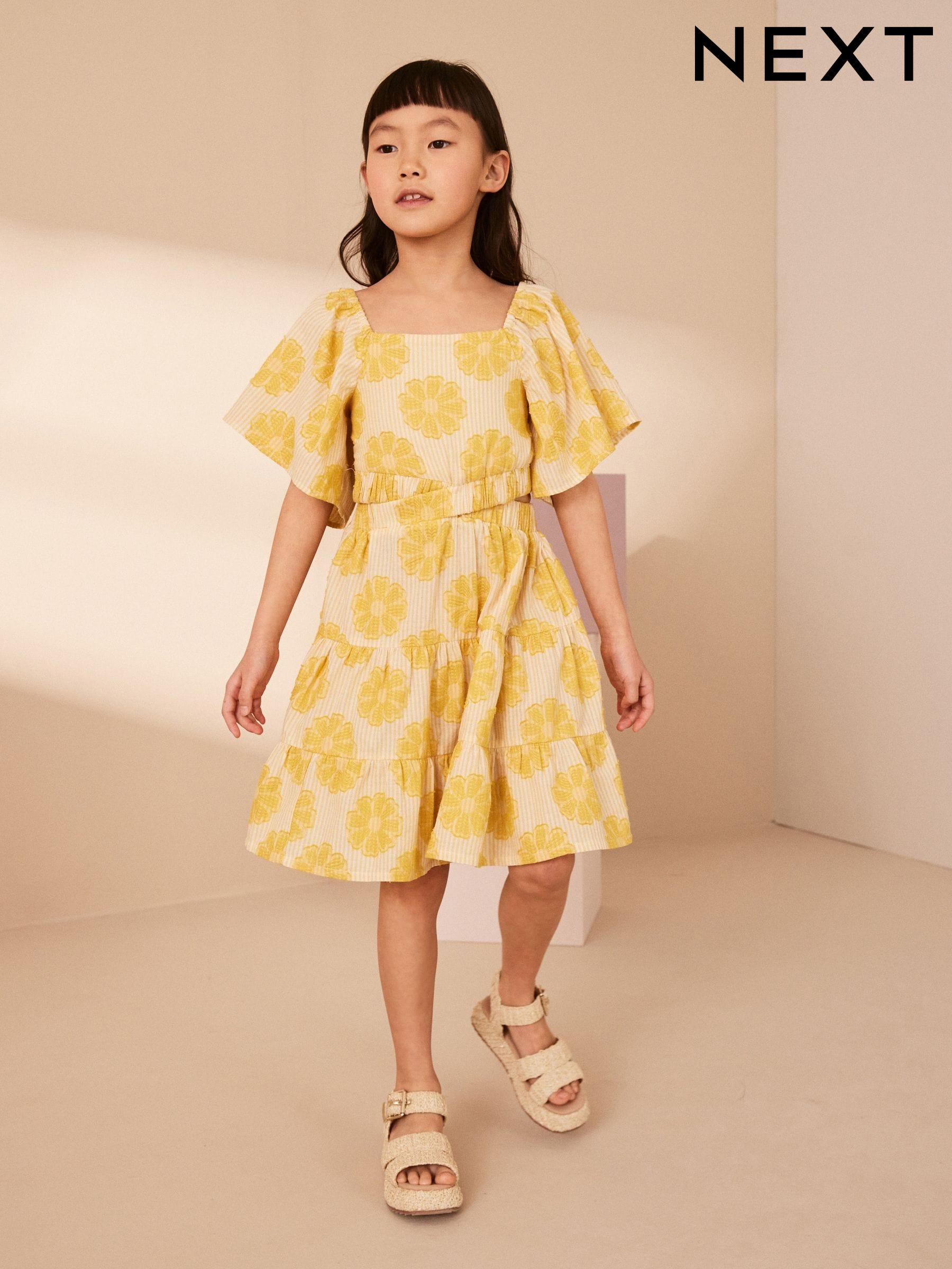 Girls Yellow Summer Dress Partywear Girlsclothing Next Lithuania