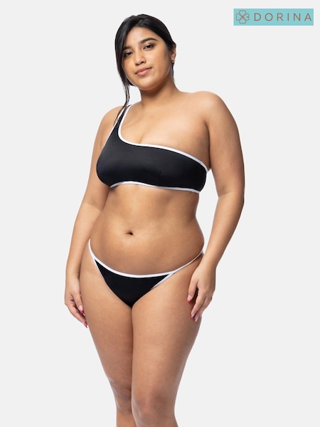 Dorina Bandol Black Eco Light Padded One Shoulder Bikini Top (C37972) | €11