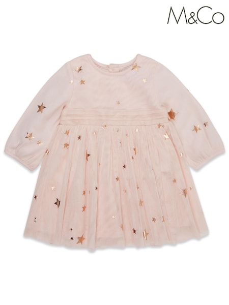 M&Co Pink Kite And Cosmic Star Mesh Dress (C38607) | €12.50