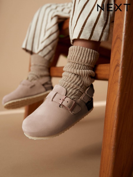 Stone Natural Leather Slip-On Clog Mules (C38785) | AED63 - AED78