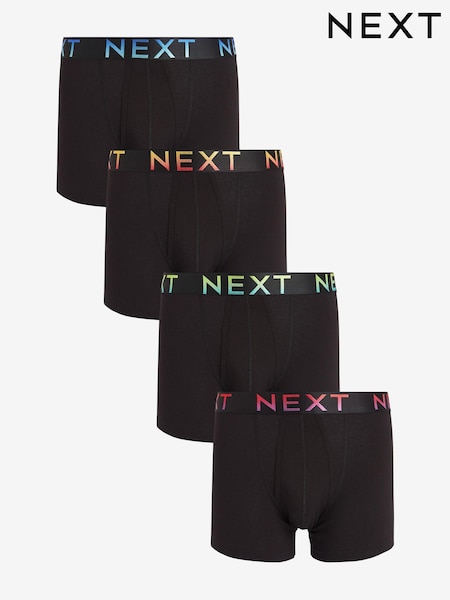 Черный с поясом с эффектом омбре - 4 пакет - A-Front Cotton Rich Boxers (C38808) | €25
