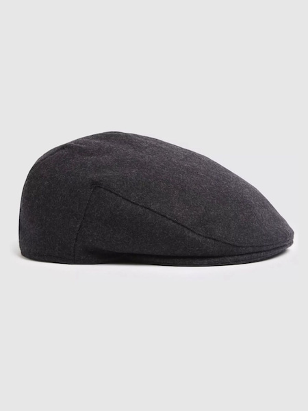 MOSS Grey Melton Flat Cap (C38825) | €42