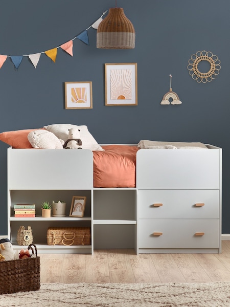 Grey Kids Alix Storage Cabin Bed Frame (C39125) | €750