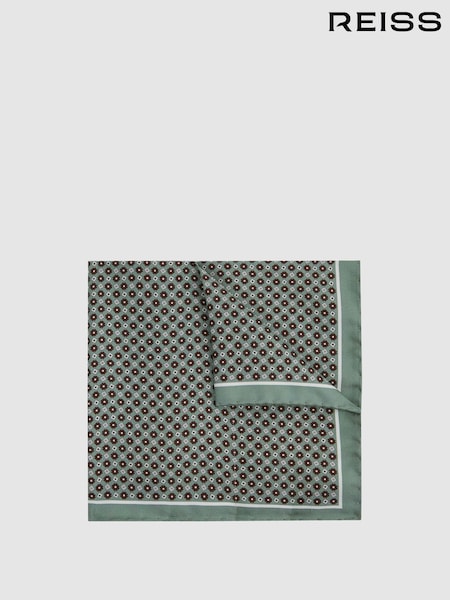 Reiss Light Green Bampton Silk Pocket Square (C39479) | 279 QAR