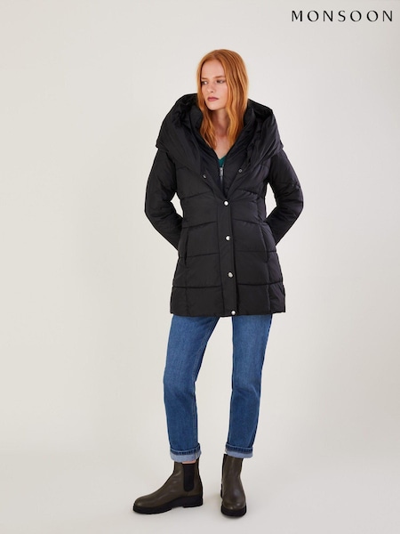 Monsoon Padded Short Laura Coat In Recycled Polyester (C39493) | 394 LEI