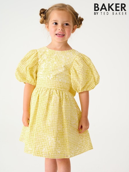 Baker by Ted Baker Yellow Gingham Dress (C39548) | 16 € - 18 €