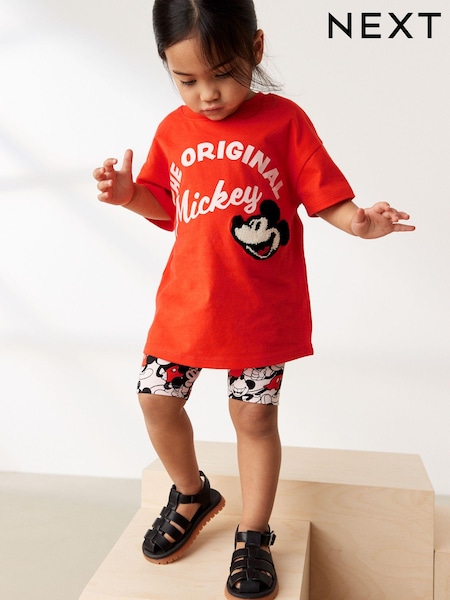 Red Disney T-Shirt and Cycling Shorts Set (3mths-7yrs) (C40022) | €8 - €10