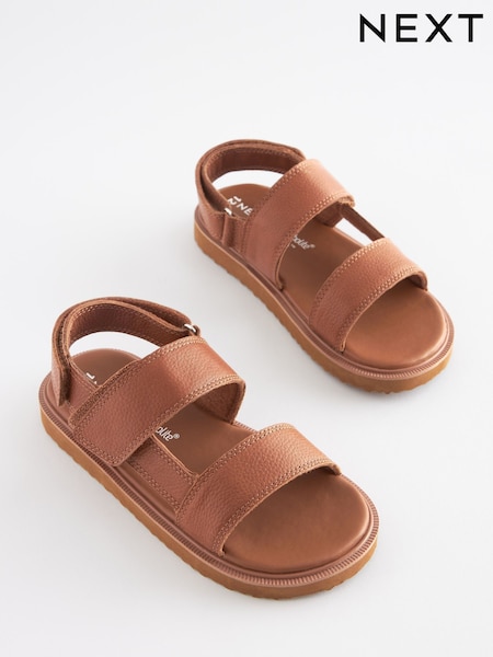 Tan Brown Leather Trekker Sandals (C40048) | € 18 - € 23