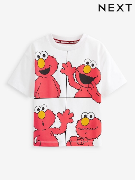 White Elmo Short Sleeve License T-Shirt (6mths-8yrs) (C40108) | €7 - €9