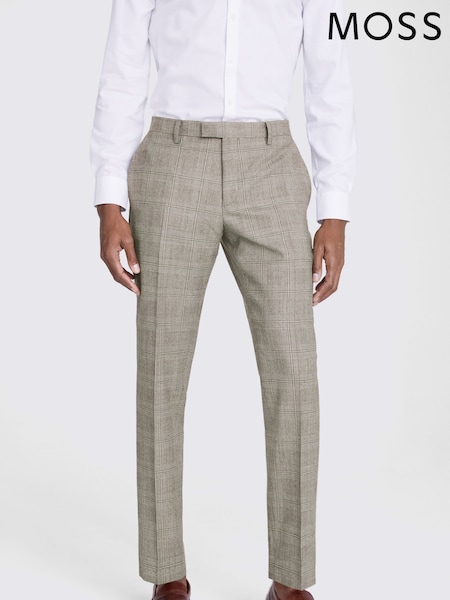 MOSS Tailored Fit Check Suit Trousers (C40321) | ‏641 د.إ.‏