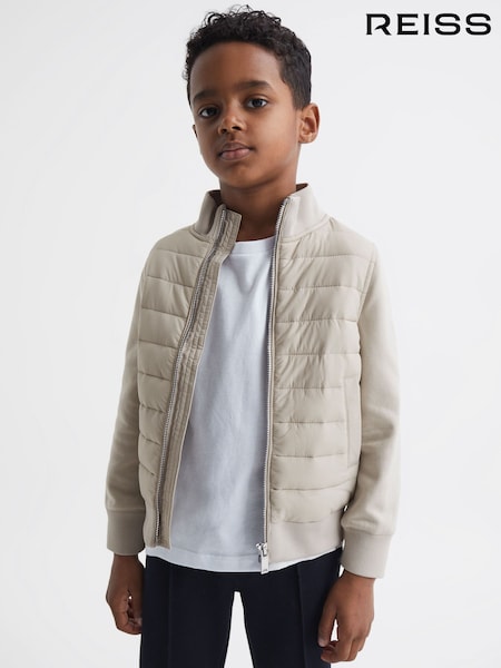 Reiss Stone Flintoff 3-9 yrs Funnel Neck Quilted Hybrid Jacket (C40503) | €70