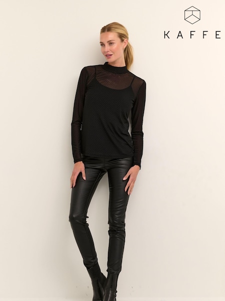 Kaffe Floc Turtleneck Black Top (C40678) | €7.50