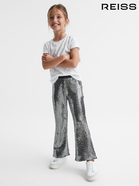 Reiss Valeria Sequin Flare Occasion Trousers (C41049) | €60