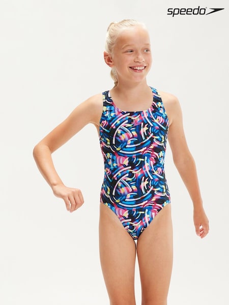 Schwarz - Speedo Digital All-Over Leaderback 1 Piece Swimsuit (C41054) | 12 €