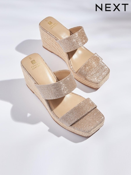 Rose Gold Forever Comfort® Wedge Mules (C41288) | €8