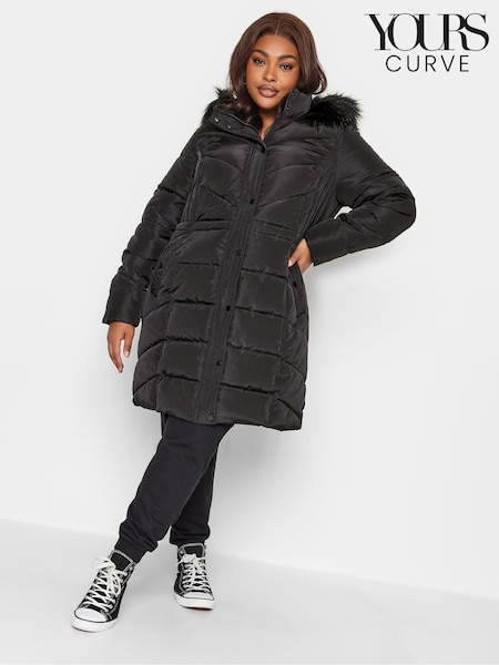 Yours Curve Midi Puffer Coat (C41435) | 21 €