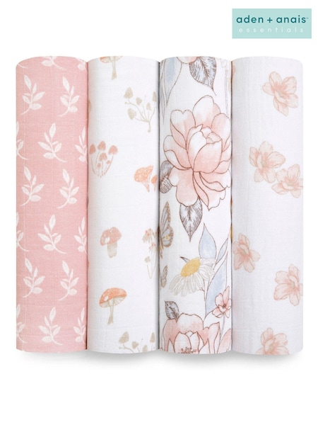 aden + anais earthly Cotton Muslin Blankets 4 Pack (C41581) | kr714
