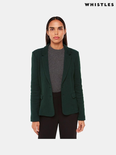 Mörk Grön - Whistles Slim Jersey Jacket (C42090) | kr2 000