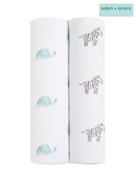 aden + anais Large Organic Cotton Muslin Blankets 2 Pack (C42100) | 44 €