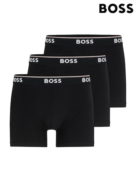 BOSS Dark Black Power Briefs 3 Pack (C42191) | AED245