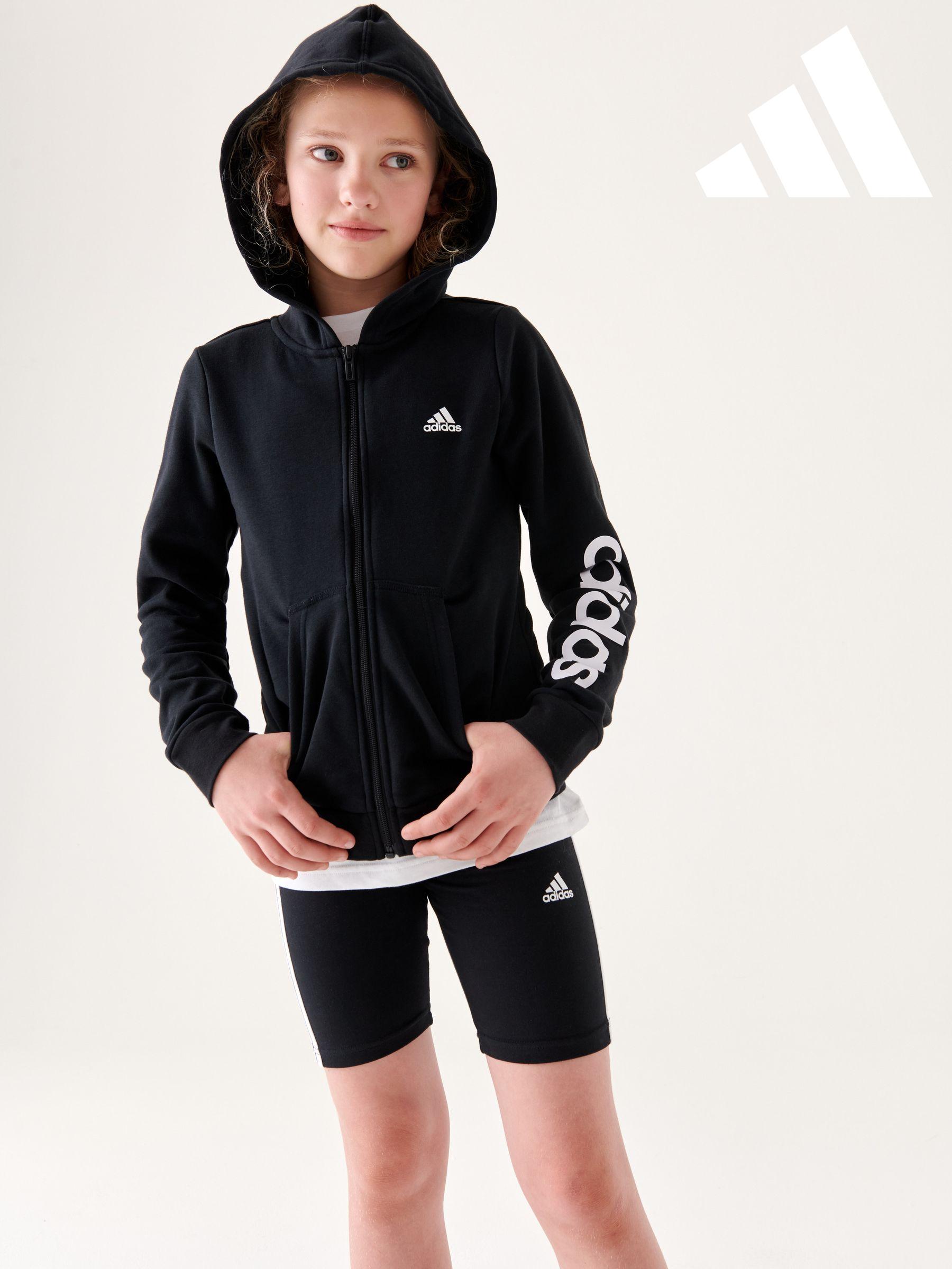 Girls black adidas hoody cheap