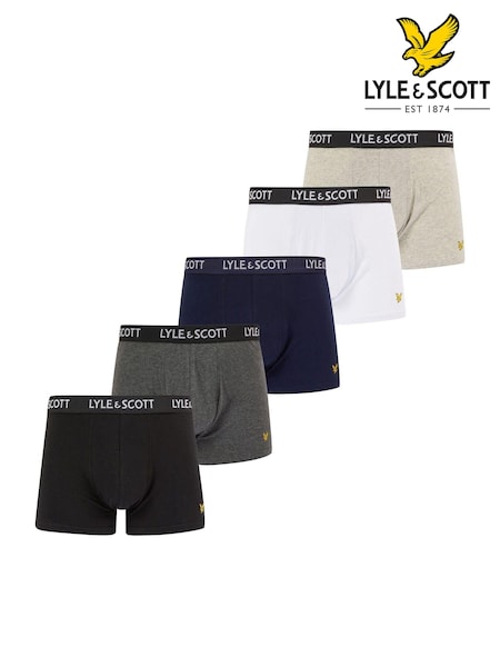 Lyle & Scott Miller Underwear Trunks 5 Pack (C42844) | ‏268 د.إ.‏
