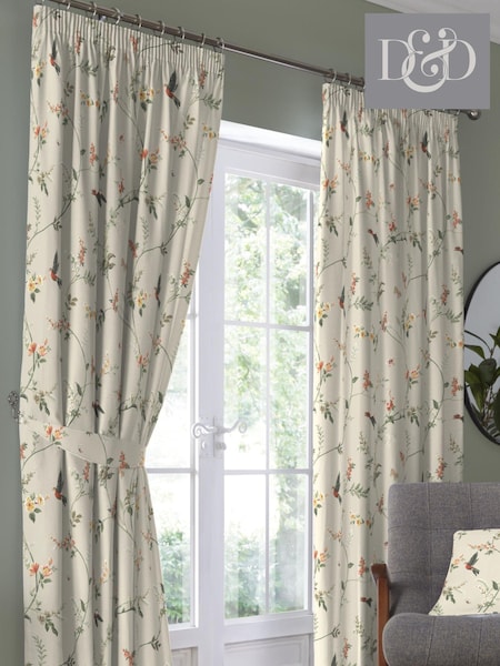 Dreams & Drapes Pink Darnley Pencil Pleat 100% Cotton Curtains (C42851) | SGD 43 - SGD 126