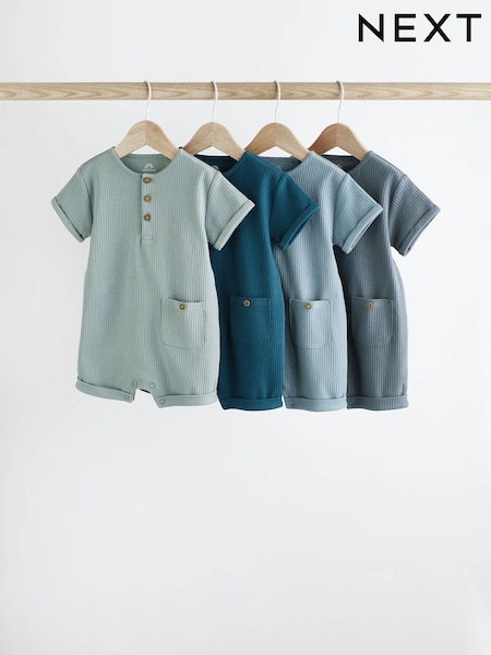 Modra rebrasta - Baby Jersey Rompers 4 Pack (C42873) | € 16 - € 20