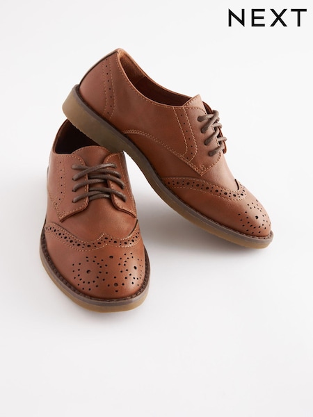 Tan Brown Brogue Shoes (C43578) | €33 - €43