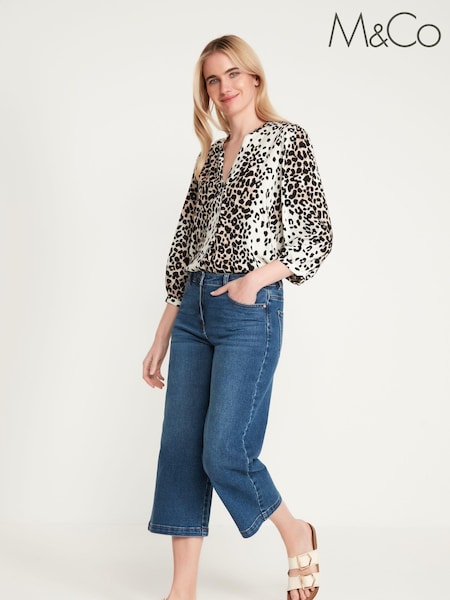 M&Co Blue Wide Leg Denim Culottes (C43591) | 13 €