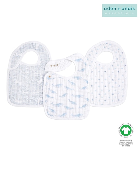 aden + anais Rising Star 100% Cotton Muslin Snap Bibs 3 Pack (C43776) | 31 €