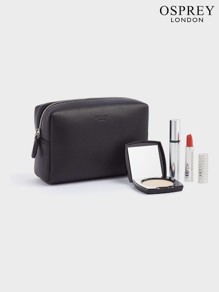 OSPREY LONDON Black The Kelso Leather Washbag (C46043) | € 70