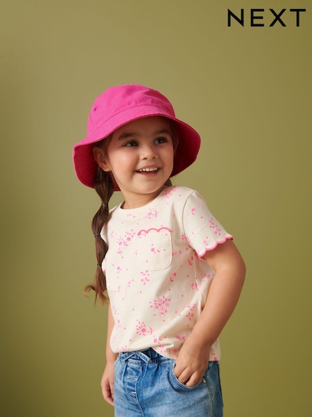 Rose vif - Chapeau baquet (3mths-16yrs) (C46286) | € 3 - € 4