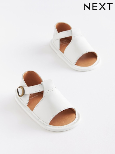 White Leather Baby Sandals (0-24mths) (C46481) | € 6